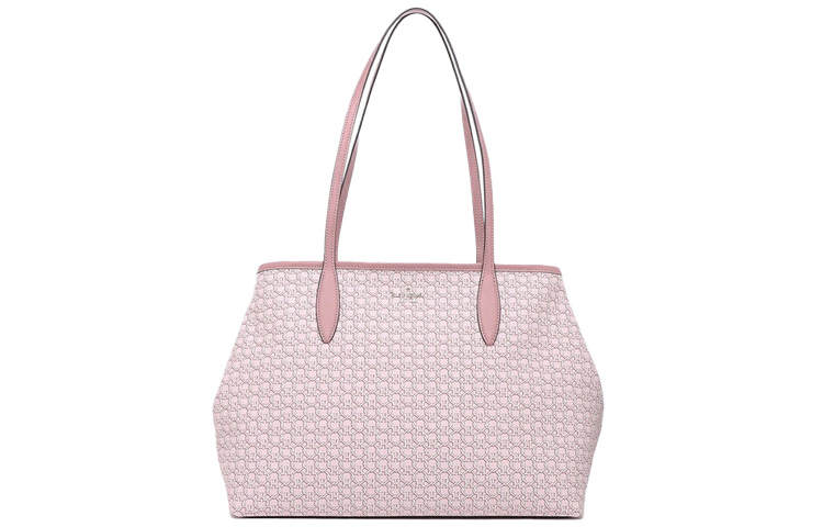 Kate Spade Canvas With Leather Shoulder Bag Large Women's Light Pink