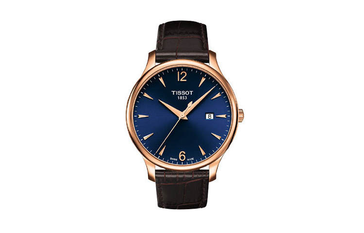 TISSOT Junya Collection Quartz Movement Men's Watches Watch 42mm Blue Dial Stainless Steel Case Leather Strap
