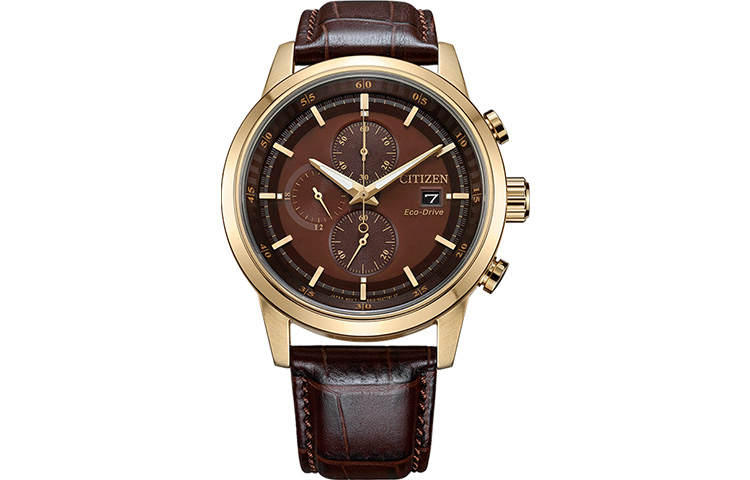 CITIZEN Ecology Drive Collection Light Powered Quartz Movement Cow Leather Strap Watch Men's Watches