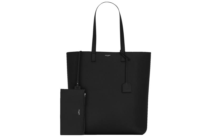 SAINT LAURENT Leather Tote Bag, Shopping Bag, Combo Bag, Shoulder Bag, Handbag Men's Black