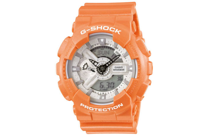 CASIO CASIO Men Liquid Crystal/Analog Dual Display Series White Watch GA-110SG-4A