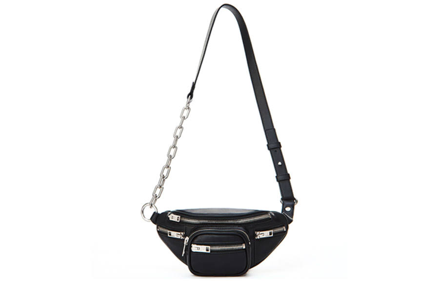 Alexander Wang Attica Lambskin Shoulder Bag, Crossbody Bag, Sling Bag, Fanny Pack Mini Women's Black