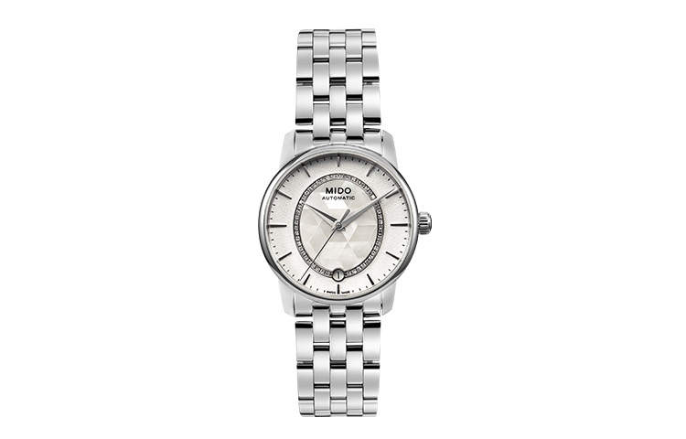 MIDO Baroncelli Automatic Mechanical Movement Women's Watch 33mm Silver Dial Stainless Steel Case