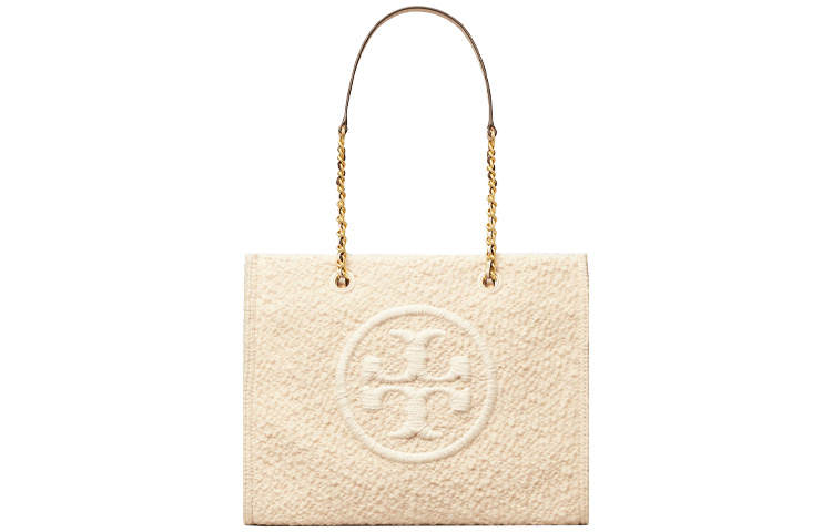 TORY BURCH Ella Tweed Tote Bag, Shopping Bag, Handbag, Shoulder Bag Mini Women's Butter Light Pink
