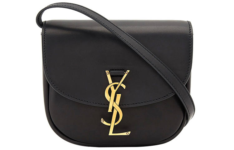 SAINT LAURENT KAIA Smooth Cow Leather Shoulder Bag, Crossbody Bag Small Women's Black