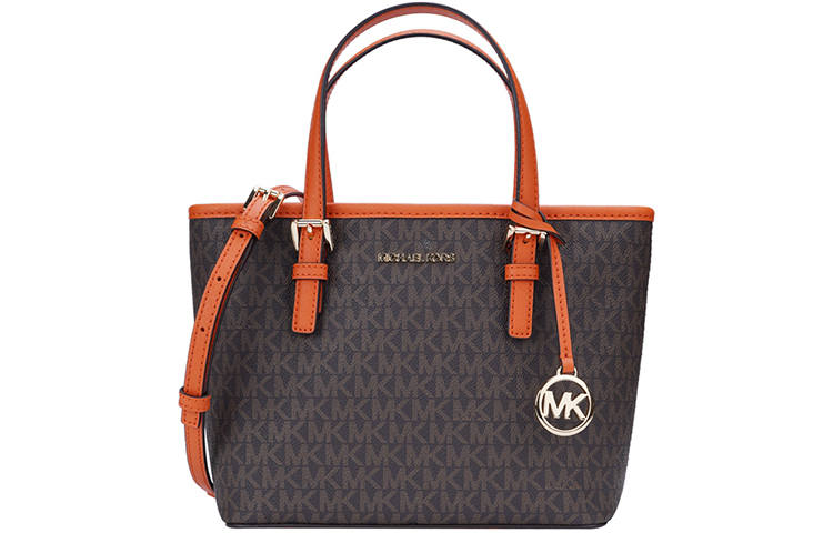 MICHAEL KORS Jet Set Coated Canvas, Leather Tote Bag, Shopping Bag, Shoulder Bag, Crossbody Bag, Handbag Mini Women's