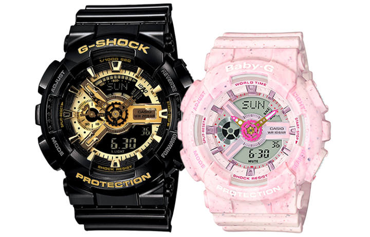 CASIO CASIO GA&BA Quartz Movement Resin Strap Watch Unisex Black Dial