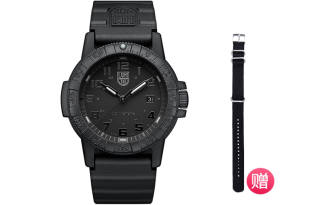 LUMINOX 0320 Quartz Movement Men's Watches Watch 44mm Black Dial Carbon Fiber Watch Case Plastic Strap