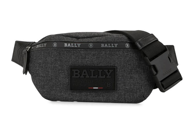 BALLY BALLY Nylon Fabric Fanny Pack Men's Black