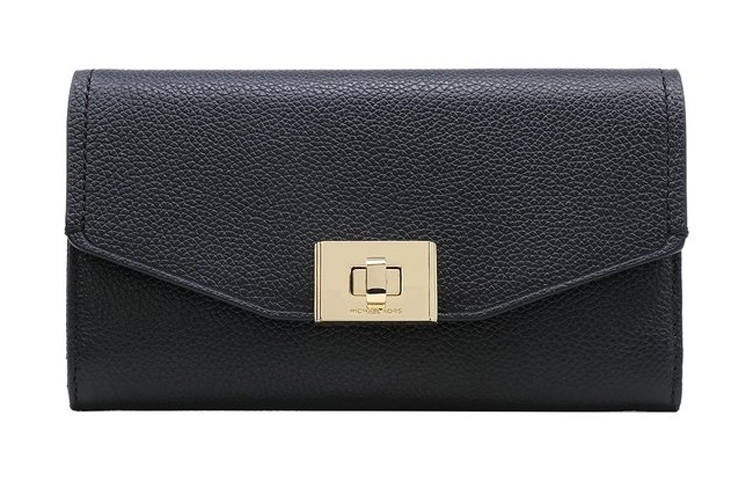 MICHAEL KORS Handbag Collection Cassie Leather Wallet Unisex Black