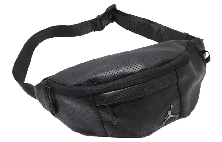 Jordan Jordan Leather Sling Bag, Crossbody Bag, Fanny Pack Regular Unisex Black