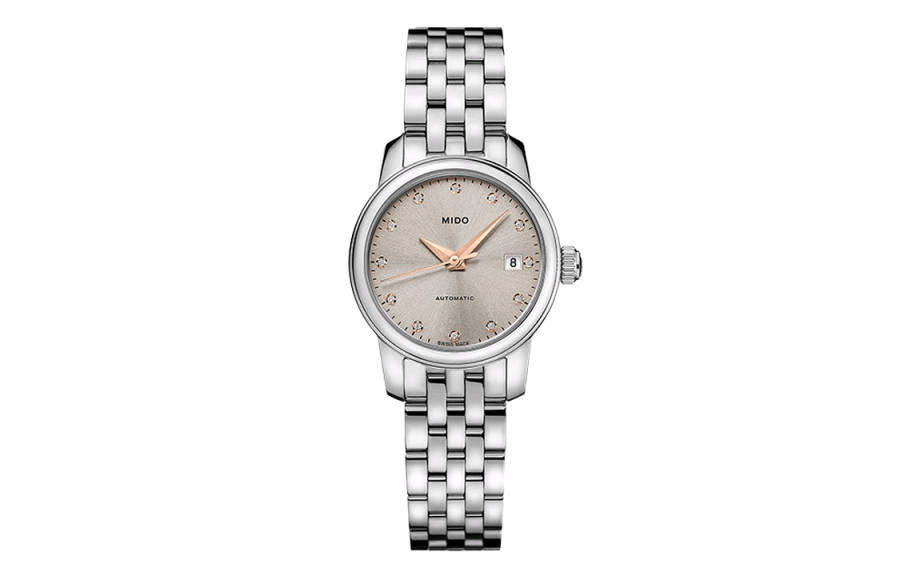 MIDO Berlenselei Collection Automatic Mechanical Movement 50m Waterproof Women's Watch 25mm Silver Dial
