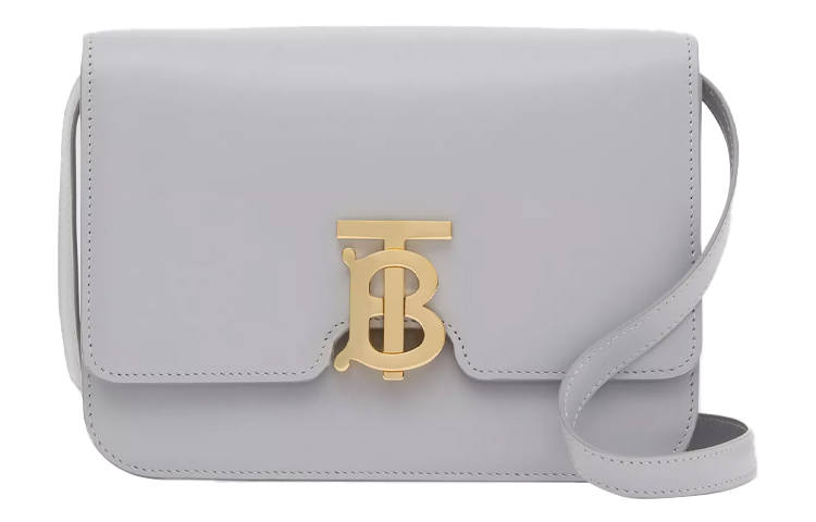 Burberry Leather Crossbody Bag, Shoulder Bag Women's Light Blue