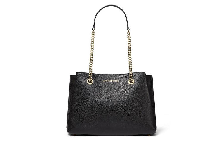 MICHAEL KORS Teagen Leather Shoulder Bag, Handbag Regular Women's Black