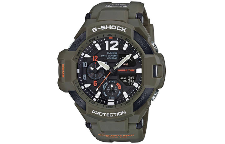 CASIO CASIO Men MASTER OF G-AIR Series Black Watch GA-1100KH-3A