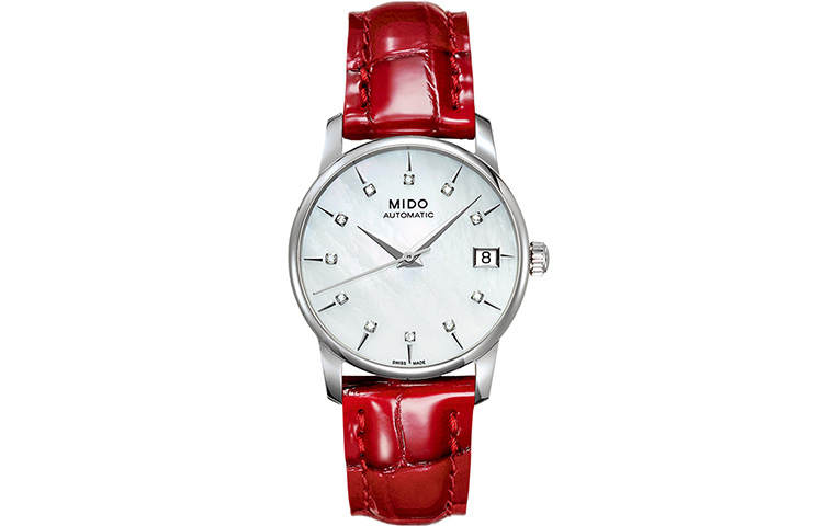 MIDO Baroncelli Automatic Mechanical Movement Women's Watch 33mm White Dial Stainless Steel Case
