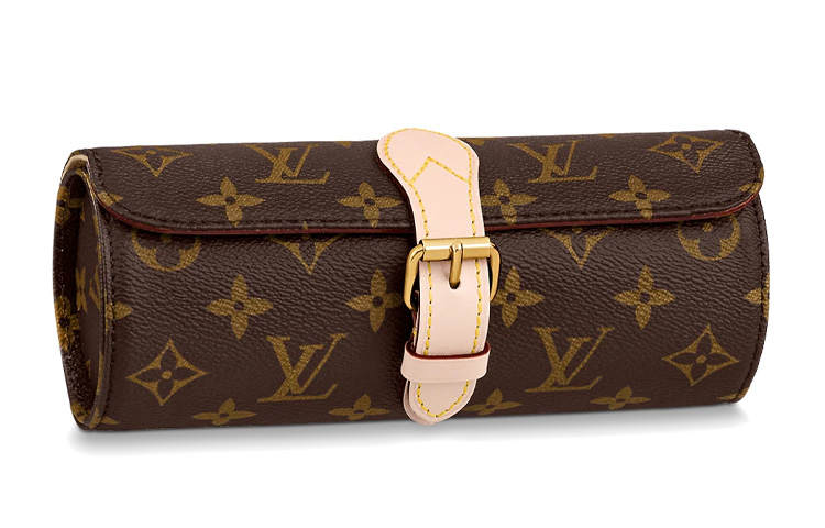 LOUIS VUITTON LOUIS VUITTON 3 Watch Case Monogram Canvas Brown