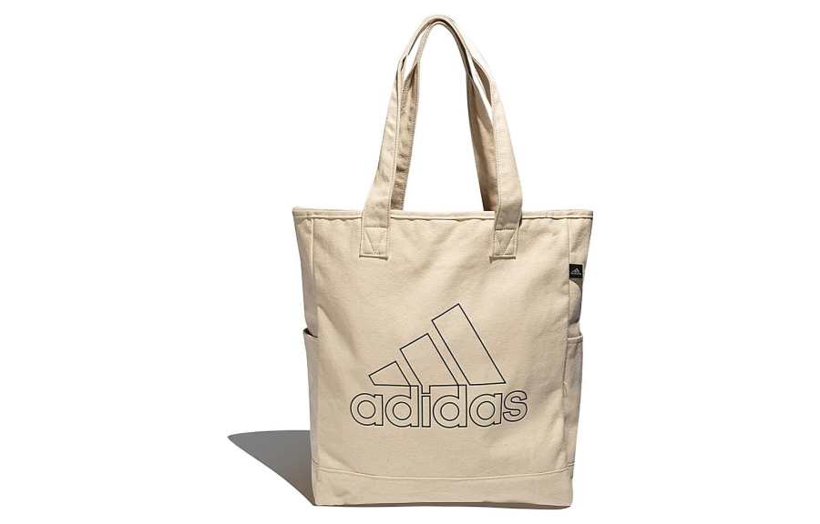Adidas Adidas Canvas Bag, Tote Bag, Shopping Bag, Shoulder Bag, Handbag Regular Unisex Ecru
