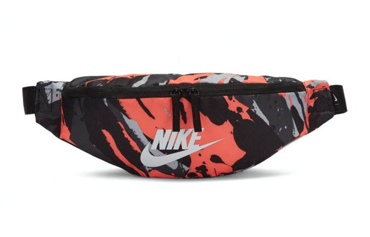 Nike Nike Athleisure Polyester Crossbody Bag, Fanny Pack Regular Unisex Camouflage Red
