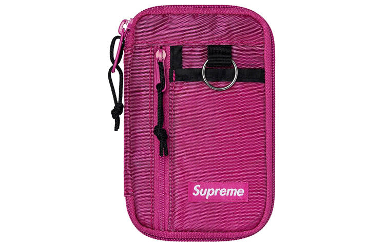 Supreme Supreme FW19 Canvas Clutch Cell Phone Pouch, Shoulder Bag, Crossbody Bag Small Unisex Purple