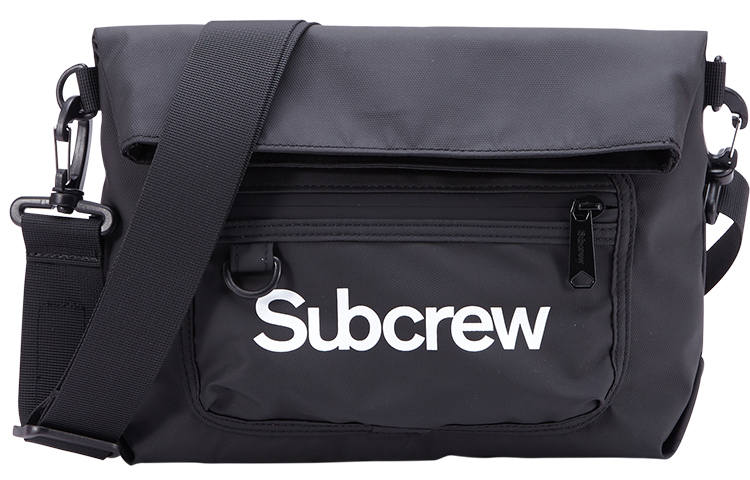 Subcrew Polyester Messenger Bag, Crossbody Bag Regular Unisex Black White