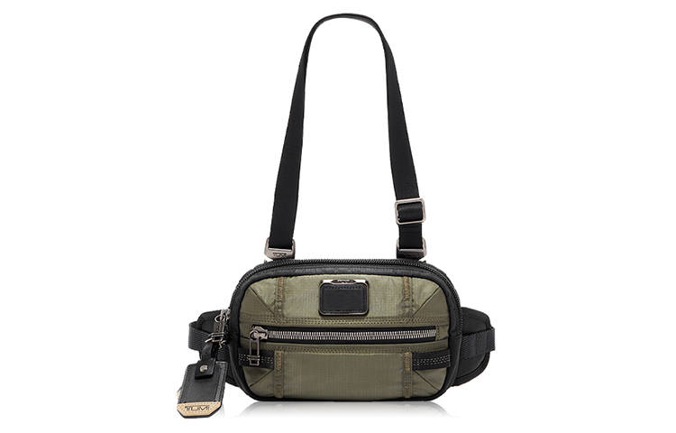 TUMI Alpha Bravo Polyamide Crossbody Bag, Shoulder Bag, Sling Bag, Fanny Pack Men's Green