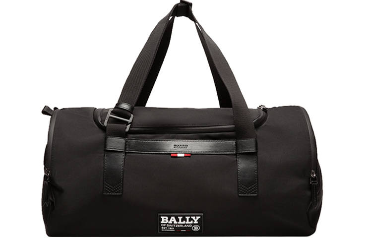 BALLY Nylon Fabric Travel Bag Men's Black