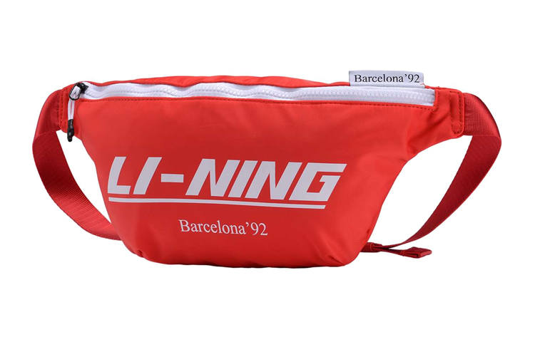 Li-Ning Li Ning Sports Fashion Collection Polyester Fanny Pack Regular Unisex Red