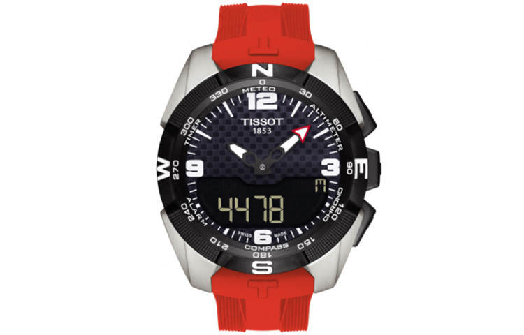 TISSOT T Touch Connect Sport Collection T Touch Solar Quartz Movement 100m Waterproof Men's Watches Watch 45mm