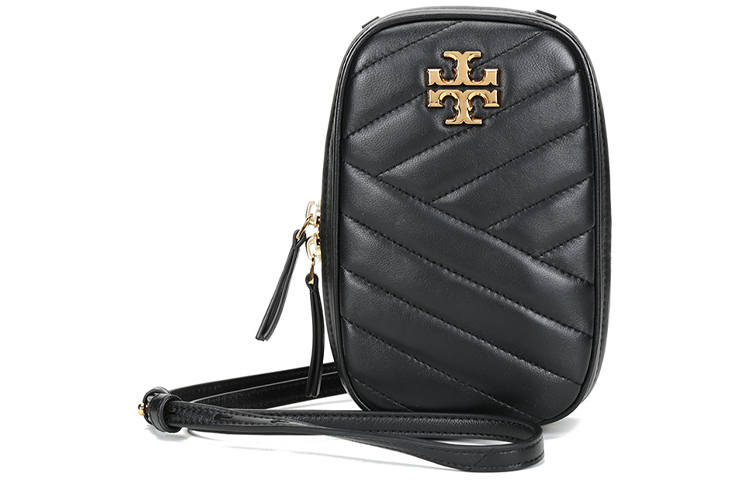 TORY BURCH Sheepskin One Shoulder Crossbody Cell Phone Pouch Small Women's Black