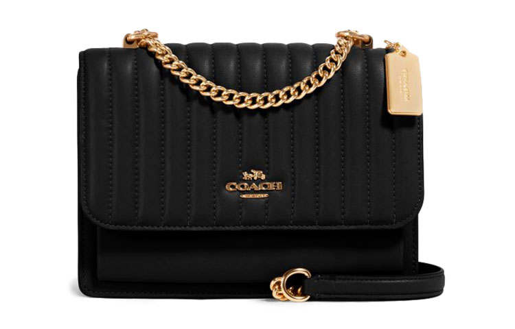 COACH Klare Leather Trunk Bag, Crossbody Bag, Shoulder Bag Women's Black