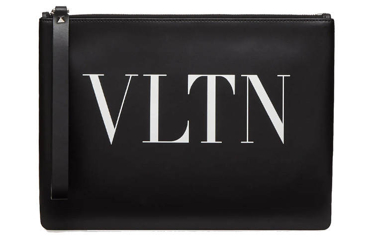 Valentino Valentino Leather Clutch Men's Black