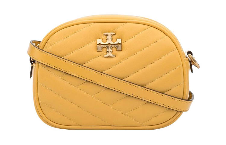TORY BURCH Kira Sheepskin Camera Bag, Crossbody Bag, Shoulder Bag Women's Yellow