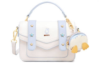 Miffy Pu Handbag Regular Women's Ecru/Light Blue