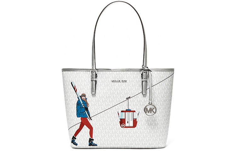 MICHAEL KORS Jet Set Girls Artificial Leather Tote Bag, Shopping Bag, Shoulder Bag, Handbag Medium Women's