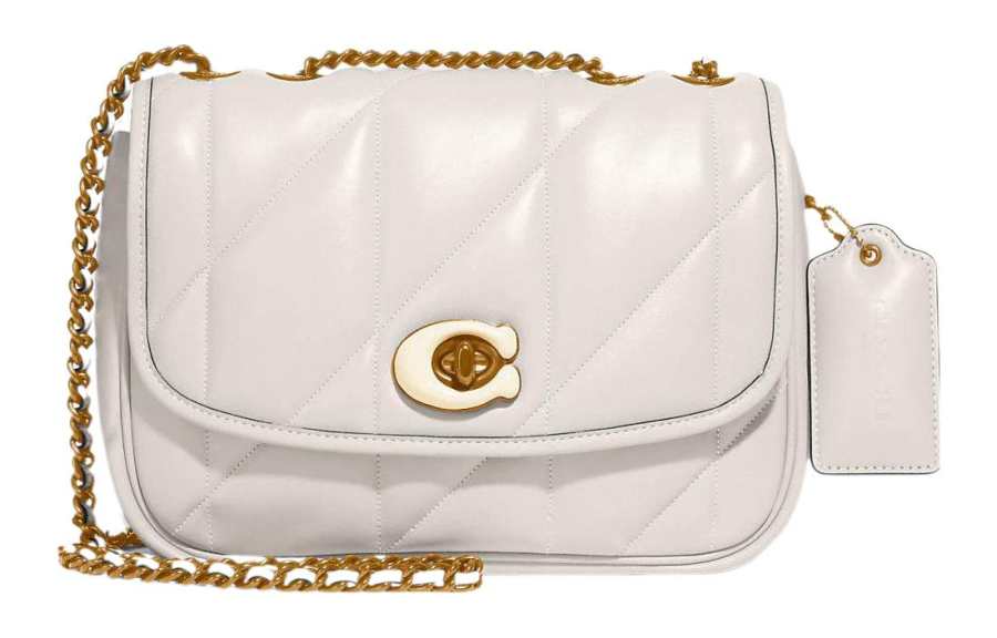 COACH Pillow Nappa Leather Small Square Bag, Crossbody Bag, Shoulder Bag Medium Women's White