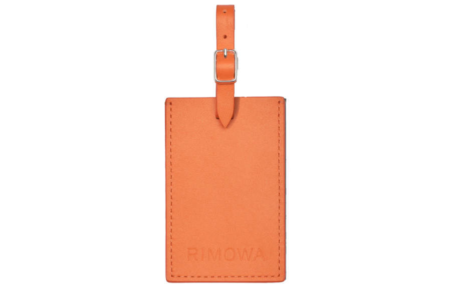 RIMOWA Nappa Leather Luggage Tag Dark Orange