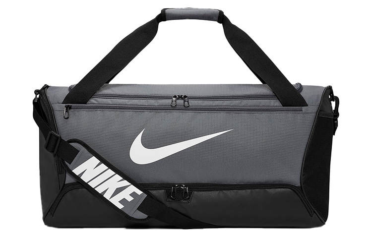 Nike Nike Brasilia Polyester Handbag, Shoulder Bag, Crossbody Bag, Travel Bag, Gym Bag Regular Unisex Black/Gray