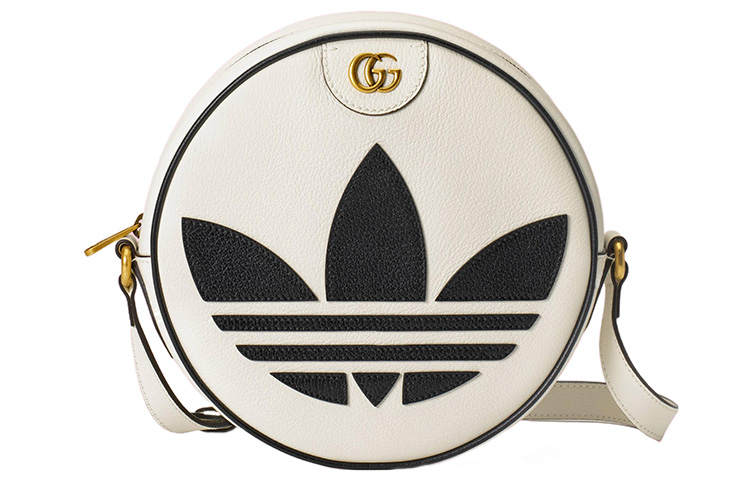 GUCCI X Adidas Originals Collaboration Ophidia Leather Crossbody Bags Women's White