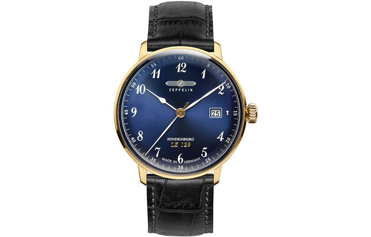ZEPPELIN Hindenburg Collection Quartz Movement Men's Watches Watch Blue Dial Stainless Steel Watch Case