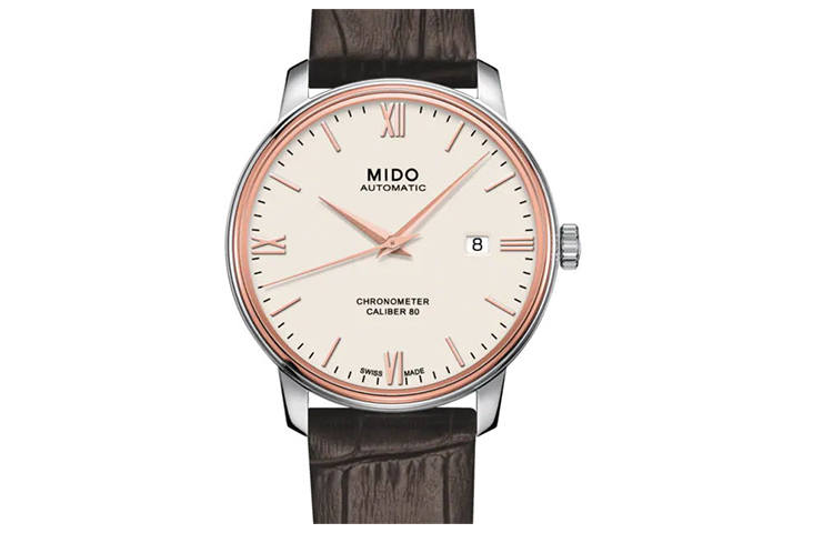 MIDO Baroncelli Collection Automatic Mechanical Movement 30m Waterproof Men's Watches Watch 40mm White Dial