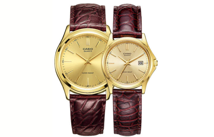 CASIO CASIO Unisex Pair Table Series Gold Watch