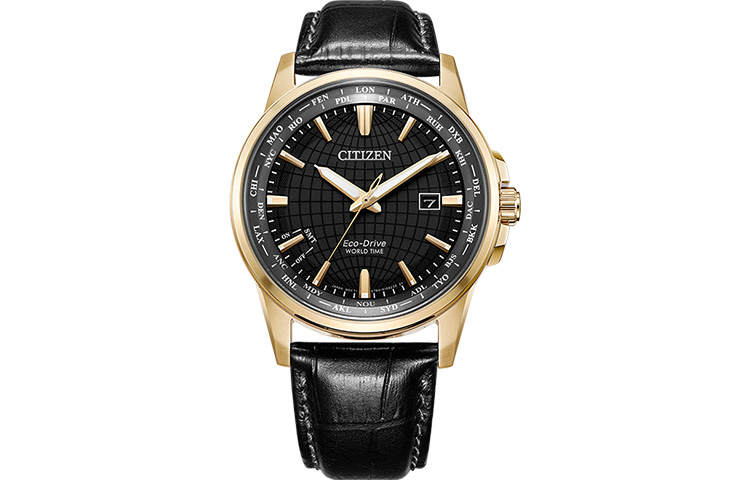 CITIZEN Ecology Drive Collection Light Powered Quartz Movement Cow Leather Strap Watch Men's Watches