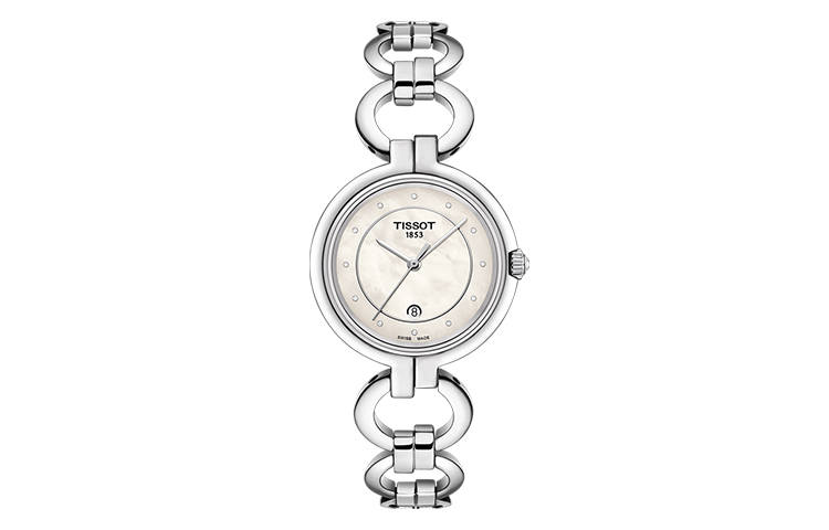 TISSOT Flamenco Collection Quartz Movement 50m Waterproof Women's Watch 30mm White Dial