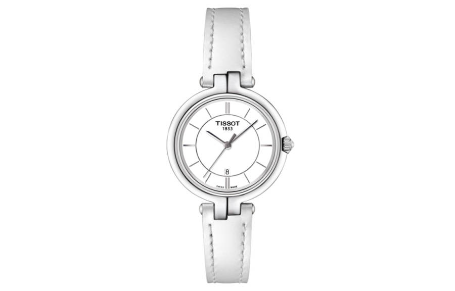 TISSOT Flamenco Collection Quartz Movement Women's Watch 30mm White Dial Stainless Steel Case