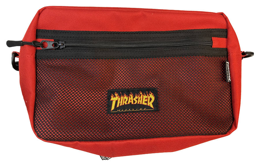 Thrasher Polyester Crossbody Bags Regular Unisex Red