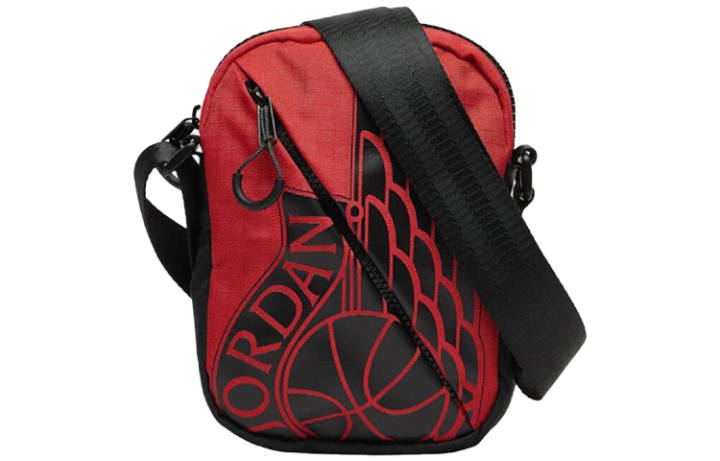 Jordan Jordan Nylon Fabric Cell Phone Pouch, Shoulder Bag, Crossbody Bag Regular Unisex Red