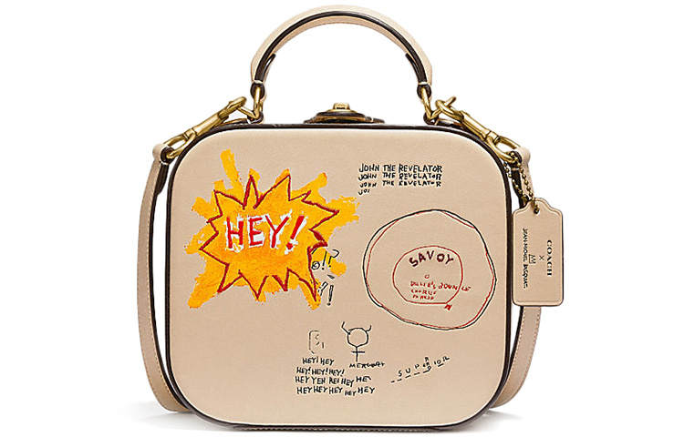 COACH COACH Solid Color Leather Square Handbag Shoulder Bag Women's Ivory White