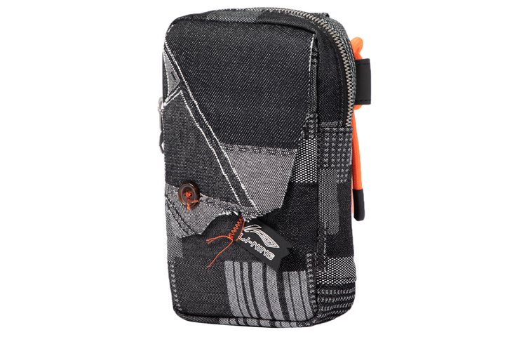 Li-Ning Li Ning Fabric Shoulder Bag, Small Square Bag, Crossbody Bag Regular Unisex Gray