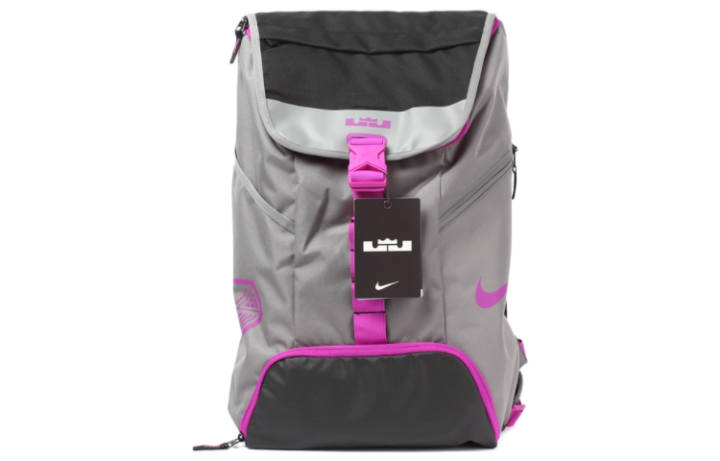 Nike Nike Polyester Backpack Regular Unisex Gray Purple Contrast